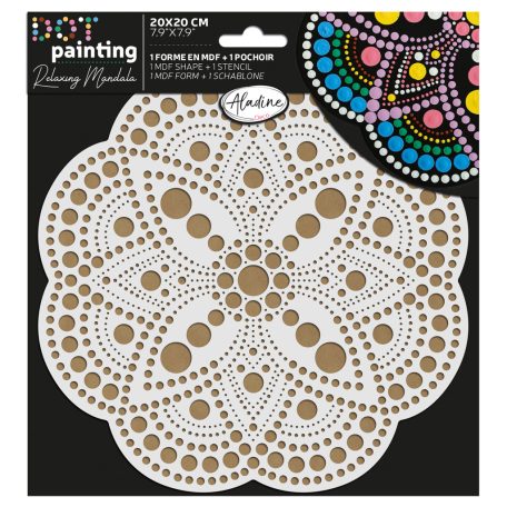 AladinE Mandala pontozó készlet 20 cm - 4 - Dot painting (1 db)