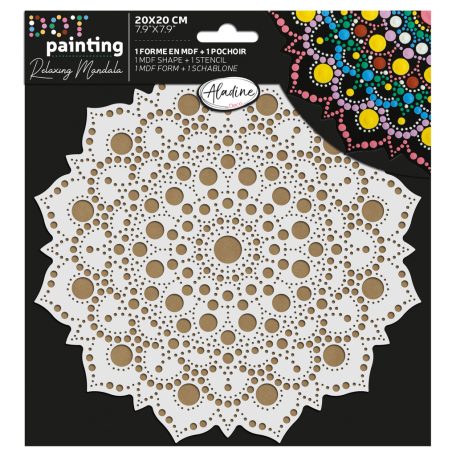 AladinE Mandala pontozó készlet 20 cm - 3 - Dot painting (1 db)