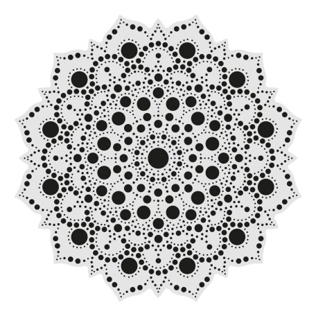 AladinE Mandala pontozó készlet 20 cm - 3 - Dot painting (1 db)