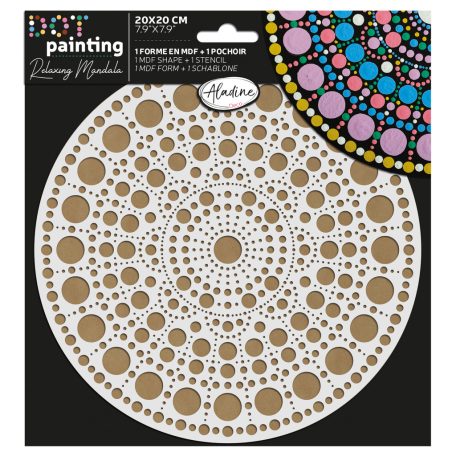 AladinE Mandala pontozó készlet 20 cm - 1 - Dot painting (1 db)