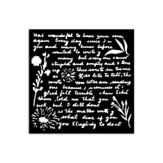   Stamperia Best Sellers Vastag stencil 12x12cm Writings pattern Thick Stencil  (1 db)