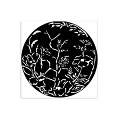   Stamperia Best Sellers Vastag stencil 12x12cm Round frame with flowers Thick Stencil  (1 db)