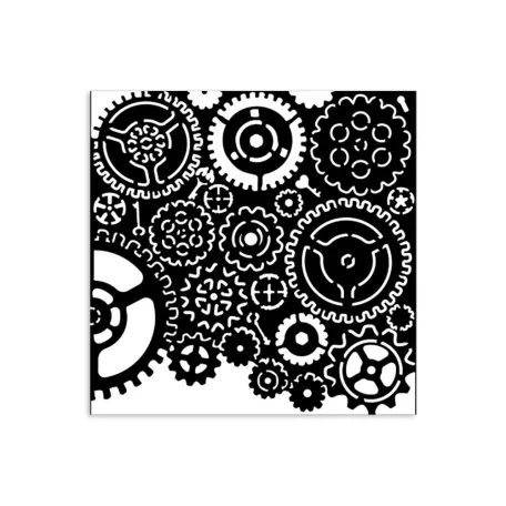 Stamperia Best Sellers Vastag stencil 12x12cm Gears pattern Thick Stencil  (1 db)