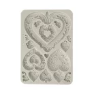 Stamperia Best Sellers Szilikon öntőforma A5 Hearts Silicon Mould (1 db)