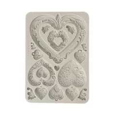   Stamperia Best Sellers Szilikon öntőforma A5 Hearts Silicon Mould (1 db)