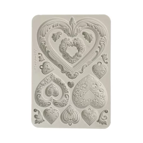 Stamperia Best Sellers Szilikon öntőforma A5 Hearts Silicon Mould (1 db)