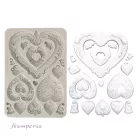 Stamperia Best Sellers Szilikon öntőforma A5 Hearts Silicon Mould (1 db)