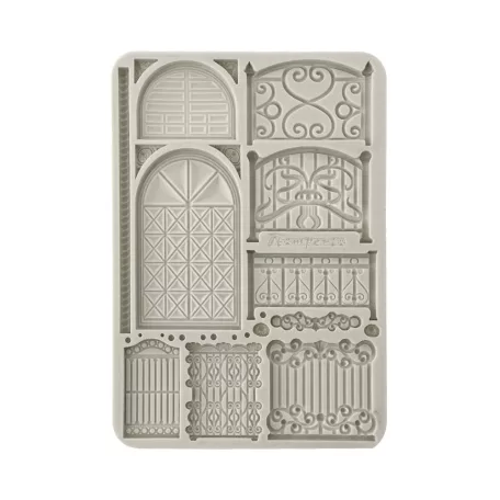 Stamperia Best Sellers Szilikon öntőforma A5 Fence and door Silicon Mould (1 db)