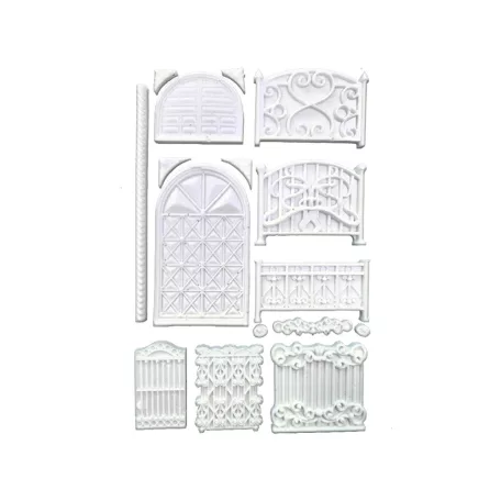 Stamperia Best Sellers Szilikon öntőforma A5 Fence and door Silicon Mould (1 db)