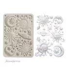 Stamperia Best Sellers Szilikon öntőforma A5 Sun and moon Silicon Mould (1 db)