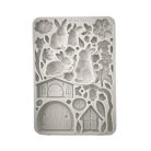 Stamperia Best Sellers Szilikon öntőforma A5 Rabbit and flowers Silicon Mould (1 db)