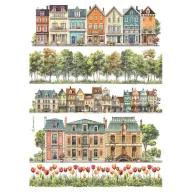   Stamperia Best Sellers Rizspapír A4 Houses Rice Paper (1 ív)