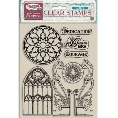   Stamperia Master of Magic Szilikonbélyegző A5 Gothic elements Clear Stamps (1 csomag)