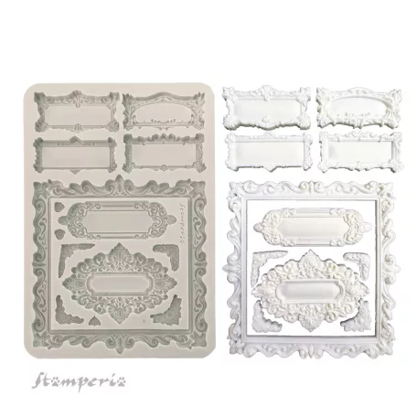 Stamperia Master of Magic Szilikon öntőforma A5 Gothic label Silicon Mould (1 db)