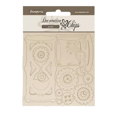Stamperia Master of Magic Chipboard 14x14 cm Hourglass Decorative Chips (1 ív)