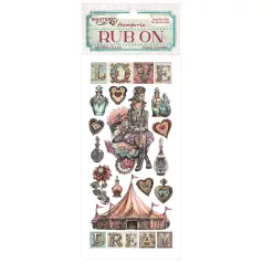   Stamperia Master of Magic Kaparós matrica  Circus Rub-On (1 ív)