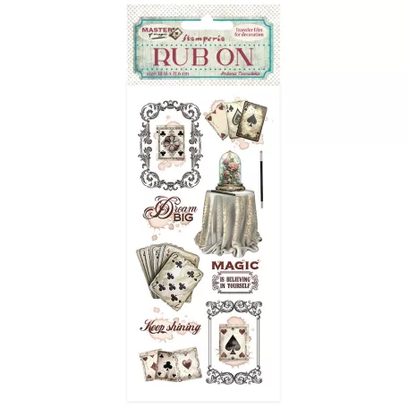 Stamperia Master of Magic Kaparós matrica  Cartomagic Rub-On (1 ív)