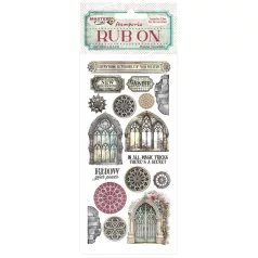   Stamperia Master of Magic Kaparós matrica  Gothic windows Rub-On (1 ív)