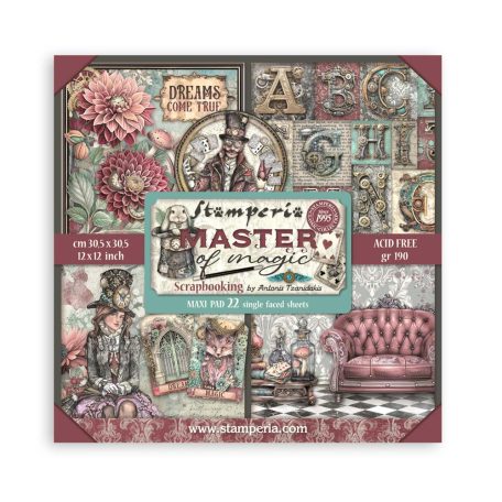 Stamperia Master of Magic Papírkészlet 12" (30 cm) Single Face Maxi Paper Pack (22 ív)