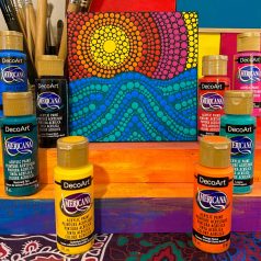   8 db Akrilfesték - matt 59 ml - Vibes Paint Kit by Lydia May - DecoArt Americana® Acrylics (1 csomag)