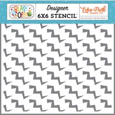   Echo Park Blast Off Zig Zag Zaps Stencil 6" (15 cm) Designer Stencil (1 db)