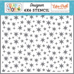   Echo Park Blast Off Stellar Starbursts Stencil 6" (15 cm) Designer Stencil (1 db)