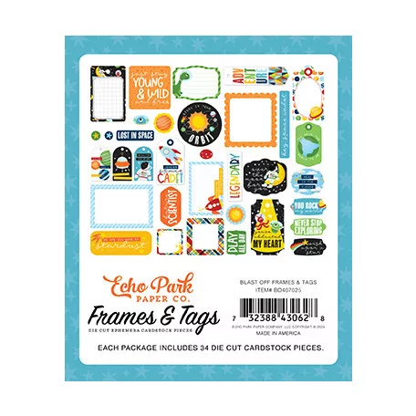 Echo Park Blast Off Kivágatok Frames & Tags (1 csomag)