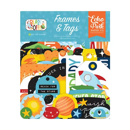 Echo Park Blast Off Kivágatok Frames & Tags (1 csomag)