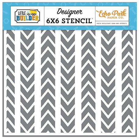 Echo Park Little Builder Muddy Tires Stencil 6" (15 cm) Designer Stencil (1 db)