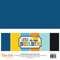   Echo Park Little Builder Papírkészlet 12" (30 cm) Coordinating Solids Paper Pack (6 lap)