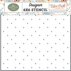   Echo Park Our Happy Place Square Diamonds Stencil 6" (15 cm) Designer Stencil (1 db)