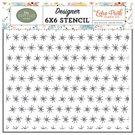 Echo Park Our Happy Place Sunny Family Days Stencil 6" (15 cm) Designer Stencil (1 db)