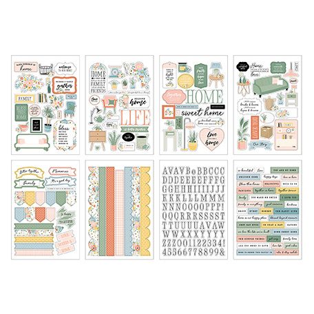 Echo Park Our Happy Place Matrica készlet Sticker Book (16 ív)