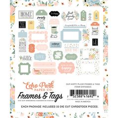   Echo Park Our Happy Place Kivágatok Frames & Tags (1 csomag)