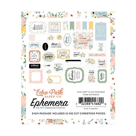 Echo Park Our Happy Place Kivágatok Ephemera (1 csomag)