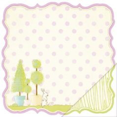   Scrapbook papír 12", Cotton Tail / English garden - kétoldalas (1 lap)