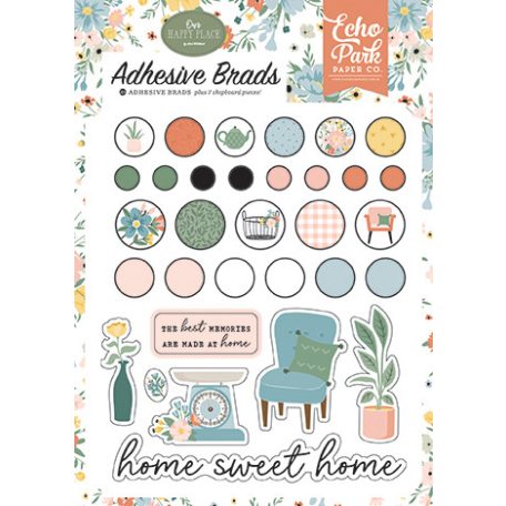 Echo Park Our Happy Place Díszítőelem Adhesive Brads (1 csomag)