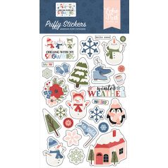   Echo Park Chilling With My Snowmies Pufi matrica Puffy Stickers (1 ív)