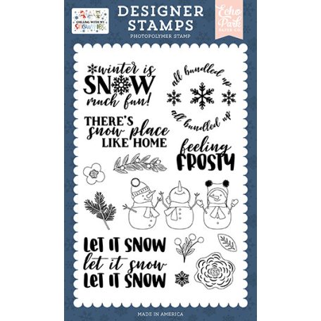 Echo Park Chilling With My Snowmies Feeling Frosty Szilikonbélyegző Clear Stamps (1 db)