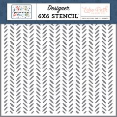   Echo Park Chilling With My Snowmies Knitted Stitch Stencil 6" (15 cm) Designer Stencil (1 db)