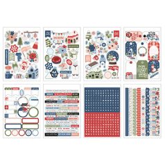   Echo Park Chilling With My Snowmies Matrica készlet Sticker Book (16 ív)