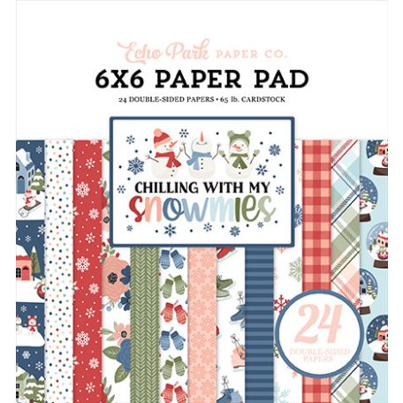 Echo Park Chilling With My Snowmies Scrapbook papírkészlet 6" (15 cm) Paper Pack (24 lap)