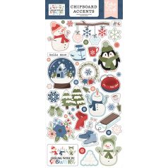   Echo Park Chilling With My Snowmies Chipboard 6"X12" Chipboard Accents (1 ív)