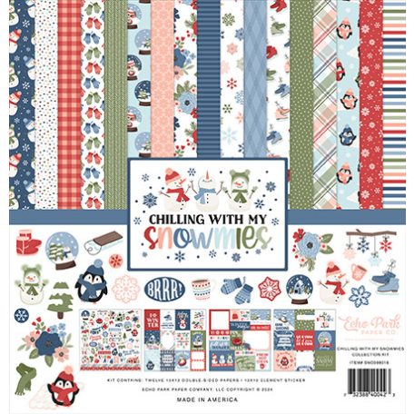 Echo Park Chilling With My Snowmies Scrapbook papírkészlet 12" (30 cm) Collection Kit (1 csomag)