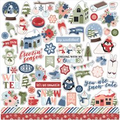   Echo Park Chilling With My Snowmies Matrica 12" (30 cm) Cardstock Stickers (1 ív)