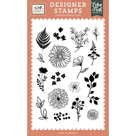 Echo Park Family My Life Florals Szilikonbélyegző Clear Stamps (1 db)