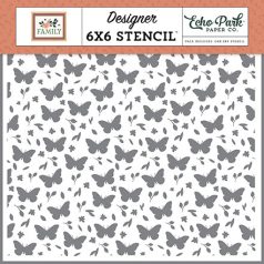   Echo Park Family Butterflies And Stems Stencil 6" (15 cm) Designer Stencil (1 db)
