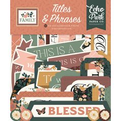 Echo Park Family Kivágatok Titles & Phrases (1 csomag)