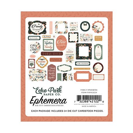 Echo Park Family Kivágatok Ephemera (1 csomag)