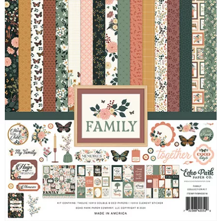 Echo Park Family Scrapbook papírkészlet 12" (30 cm) Collection Kit (1 csomag)